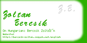 zoltan bercsik business card